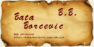 Bata Borčević vizit kartica